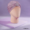 Lilac Turban - Silver Crystals