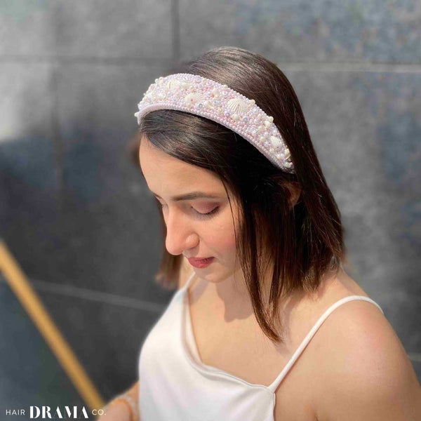 Shell & Pearl Flat Band - Pink