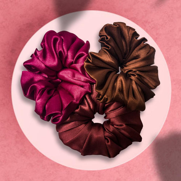 Ruby Scrunchies Set - Set of 3