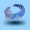 Blue Shaded Organza Knotted Headband
