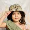 Kids Marbled Satin Bucket Hat - Sage Green