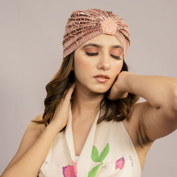 Embellished Turban - Pink