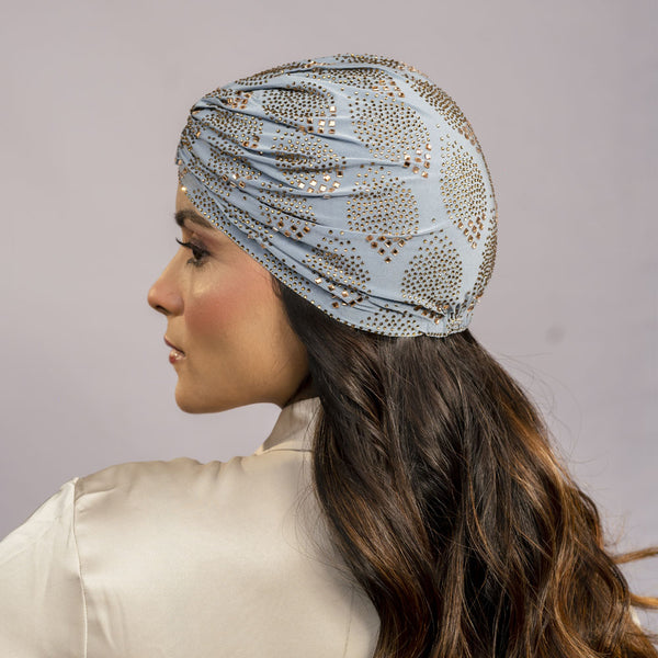 Blue Turban - Golden Crystals