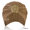Shimmer & Glitter Turban - Brown