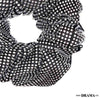 Black Scrunchie - Silver Crystals (Hot Fix)