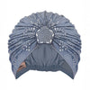 Blue Turban - Silver Crystals