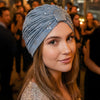 Blue Turban - Silver Crystals