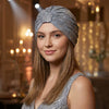 Blue Turban - Silver Crystals
