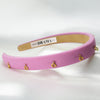 Pink Puff Hair Band - 8 Charms