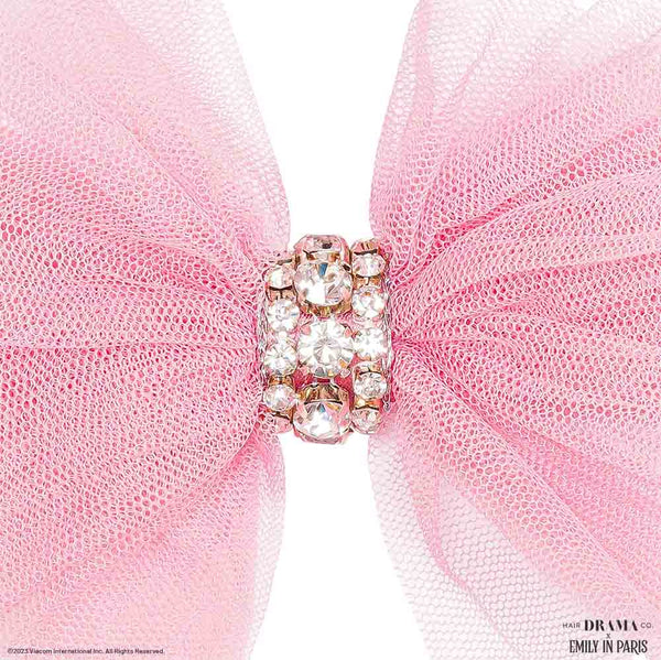 HDC x Emily in Paris Sparkling Pink Hair Bow Alligator Clip - Set of 2