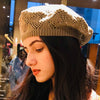 Plain Knitted Beret- Brown