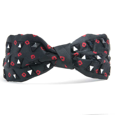 Bandhini with Mirror Work Headband-Black