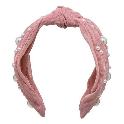 Baby pink pearl hairband