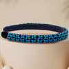 Bead Embroidered Sleek Blue -Headband