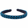 Bead Embroidered Sleek Blue -Headband