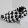 Black & White Tweed Knotted Hair Band