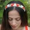 Cherry Embroidered Hairband - Red