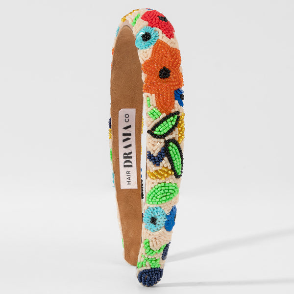 Floral Embroidered Hairband - Multi