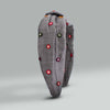 Mesh with mirror work headband-Grey