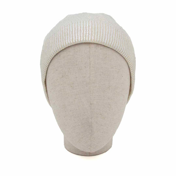 Bronzing Hot Silver Beanie - White Silver