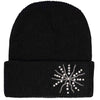 Black Beanie with Pearls & Crystals