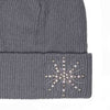 Grey Beanie with Pearls & Crystals