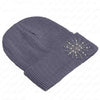 Grey Beanie with Pearls & Crystals
