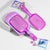 Purple hairbrush and paddle brush set on a white background