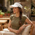 Summer visor in soft ribbed knit - perfect for beach days, vacations, and casual city styling
