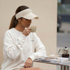 Soft ribbed textured visor with wide brim and easygoing charm - breathable summer sun protection