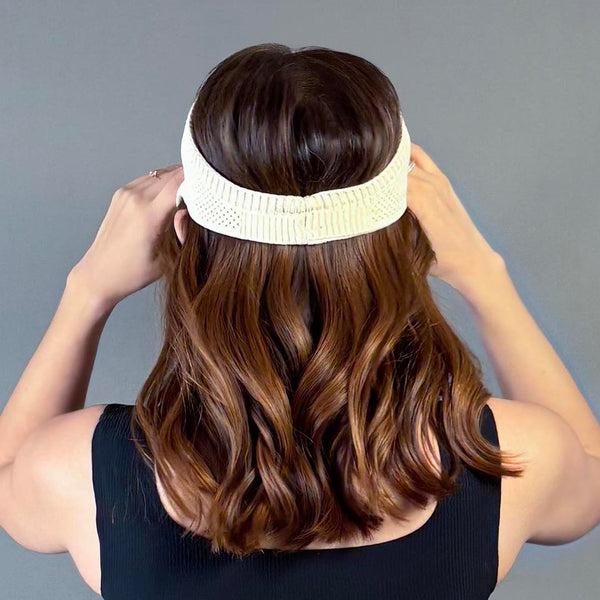 Wide-brimmed ribbed visor with breathable comfort and sun protection - vacation-ready accessory
