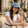 Cherry Embroidered Denim Baseball Cap