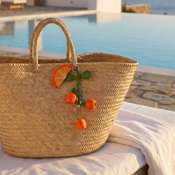 EmbellishedOrange Bag Charm