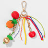 EmbellishedFruit Bag Charm - Red & Orange