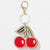Embellished Cherry Bag Charm - Red