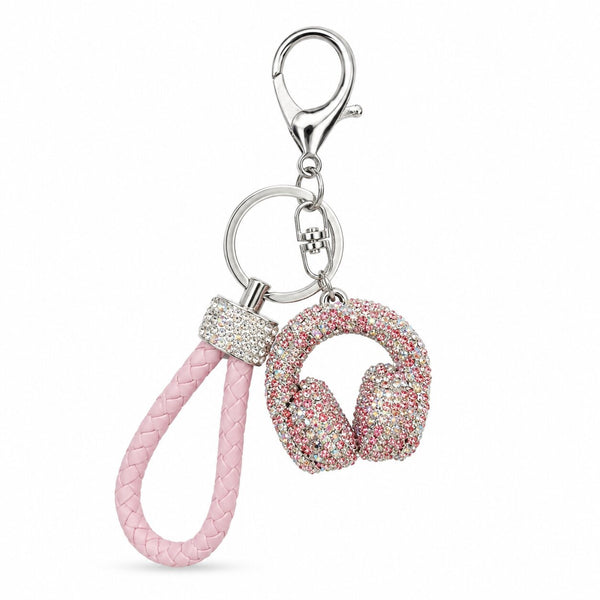 On Repeat Crystal Headphone Bag Charm