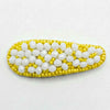 Pebble Pin-Yellow and white