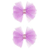 Sparkling Purple Hair Bow Alligator Clip - Set of 2