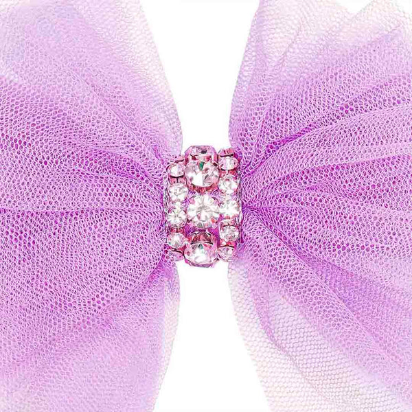 Sparkling Purple Hair Bow Alligator Clip - Set of 2
