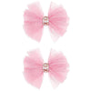 Sparkling Pink Hair Bow Alligator Clip - Set of 2