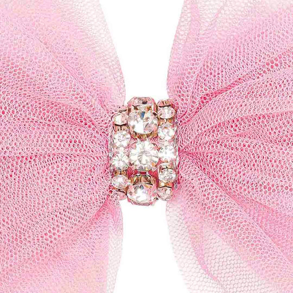 Sparkling Pink Hair Bow Alligator Clip - Set of 2