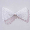 Pearl Mesh Hair Bow Alligator Clip - White