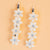 Snowflake Hair Pins - Set of 2 - White & Blue