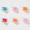 Flower Hair Claw Clips with Free Pouch - Set of 6 - Multi
