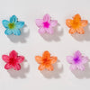 Flower Hair Claw Clips with Free Pouch - Set of 6 - Multi