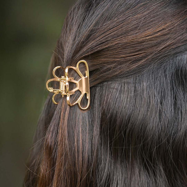 Amara Mini Claw Clips - Set of 2 - Gold