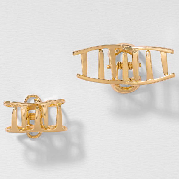 Amara Mini Claw Clips - Set of 2 - Gold