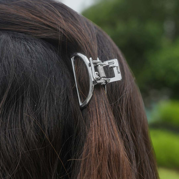 Luna Mini Claw Clips - Set of 2 - Silver