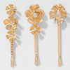 Iris Hair Pins - Set of 3 - Gold