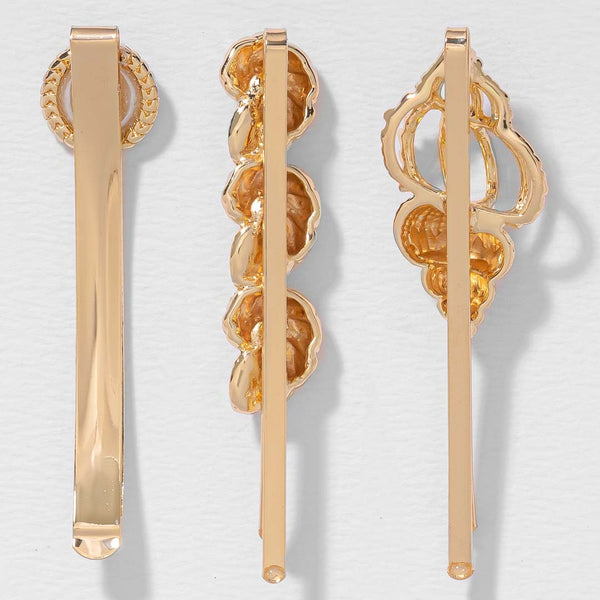 Selene Hair Pins - Set of 3 - Gold